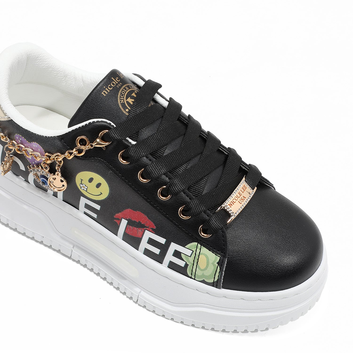 Stylish Women's Fashion Sneakers with Charm Accents - Comfortable Casual Shoes for Walking, Running & Everyday Wear