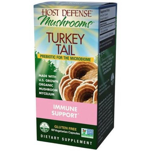 Host Defense Turkey Tail Mushroom Supplement - 60 Vegan Capsules for Immune Support & Wellness - Perfect for Daily Health Routine & Natural Immunity Boost