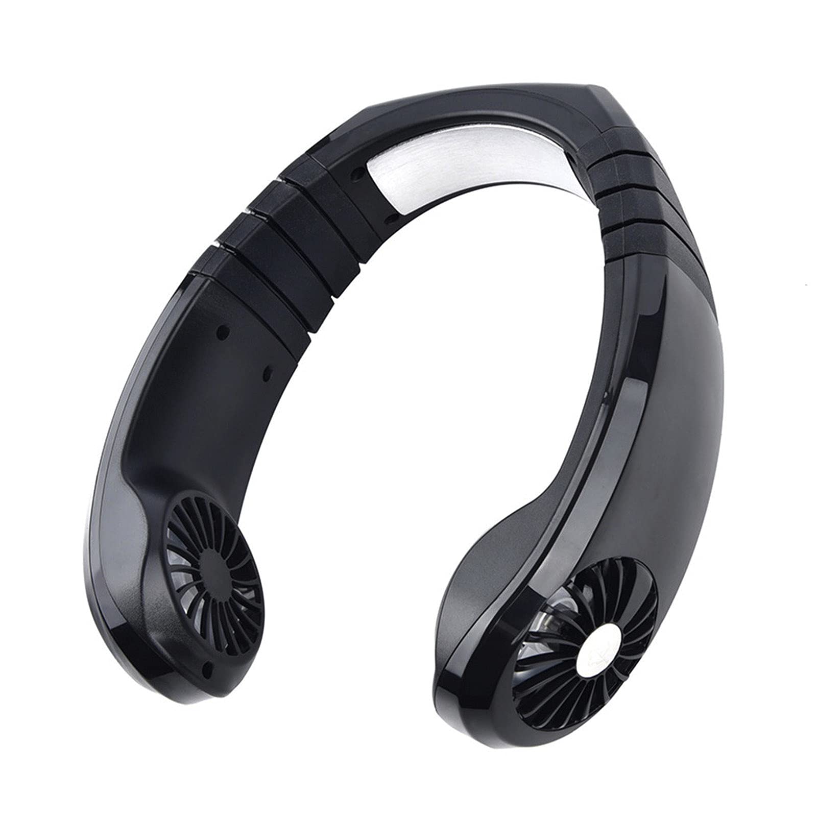 Comigeewa USB Neck Fan - Portable Personal Cooling Fan with Earphone Design, Rechargeable & Hands-Free for Travel, Sports, and Outdoor Activities