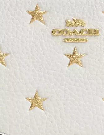 Coach Corner Zip Wristlet with Star Print - Stylish Crossbody Wallet for Women | Perfect for Everyday Use, Travel & Night Out