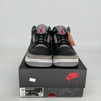 Original Air Jordan 3 Retro 'Black Cement' Men's Basketball Shoes Size 9.5 (DN3707-010) - Classic Sneakers for Streetwear, Casual & Basketball Performance