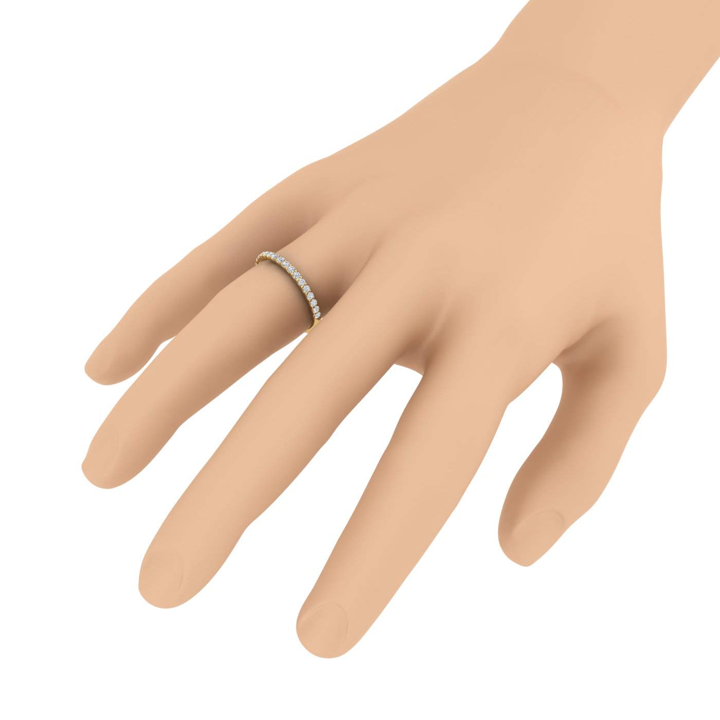 1/4 Carat Round Diamond Wedding Band Ring in 10K Gold - Elegant Bridal Jewelry for Engagement, Anniversary & Special Occasions