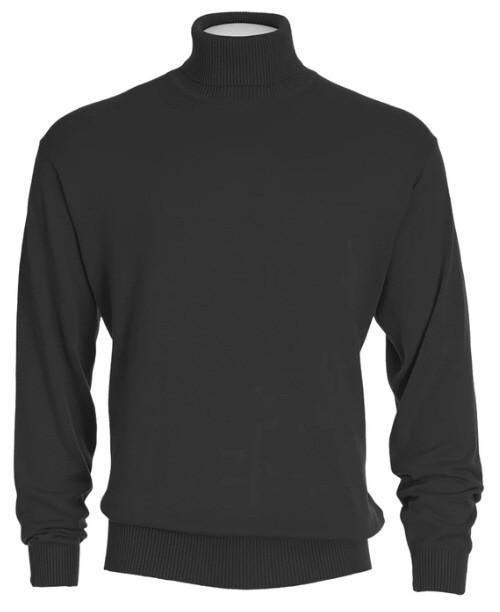 Men's Charcoal Turtleneck Sweater - Warm Winter Knit Pullover for Casual & Office Wear