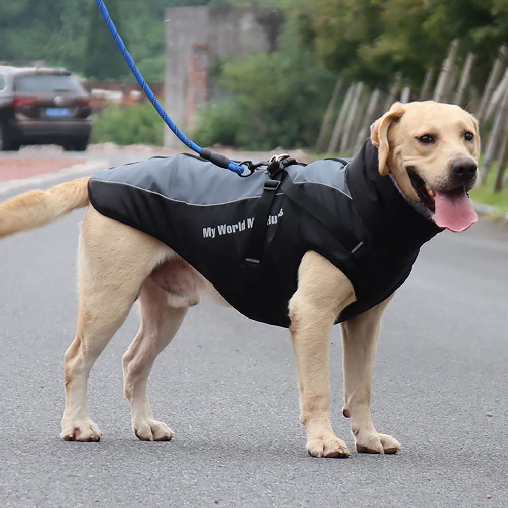 XLarge Dog Winter Coat - Windproof & Waterproof Dog Jacket for Cold Weather, Reflective for Day & Night Safety - Cozy Outdoor Dog Raincoat for Travel, Walks, and Adventures