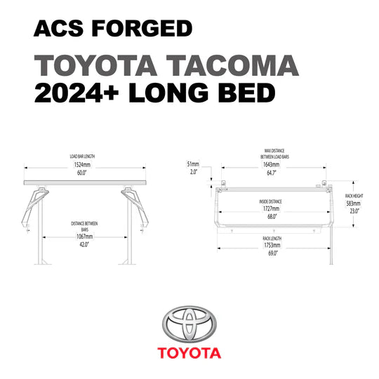ACS Forged 2024+ Toyota Tacoma Long Bed Truck Accessories - Durable & Stylish Upgrades for Off-Roading & Daily Driving
