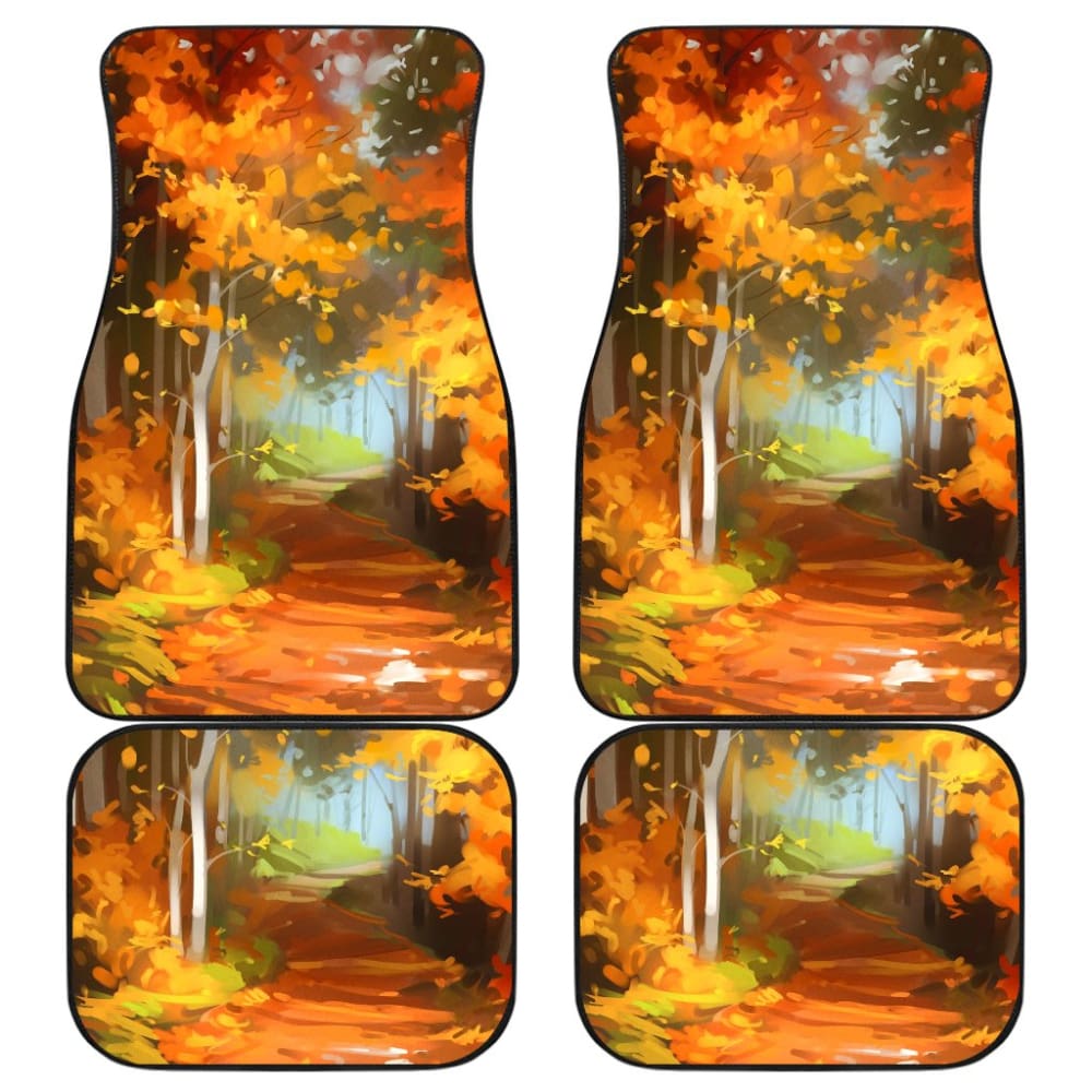 Premium All-Weather Car Floor Mats for Autumn - Heavy Duty Protection for Sedans, SUVs & Trucks | Non-Slip, Waterproof & Easy to Clean | Perfect for Fall Road Trips, Leafy Drives & Rainy Day Commutes