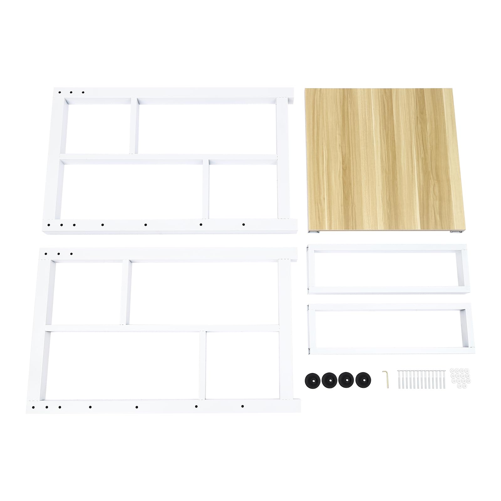 Heavy-Duty Adjustable Washer Dryer Stacking Rack - Space Saving Laundry Storage Shelf Organizer for Bathroom, Laundry Room, Apartment & Garage - Perfect for Small Spaces & Closet Organization (White)