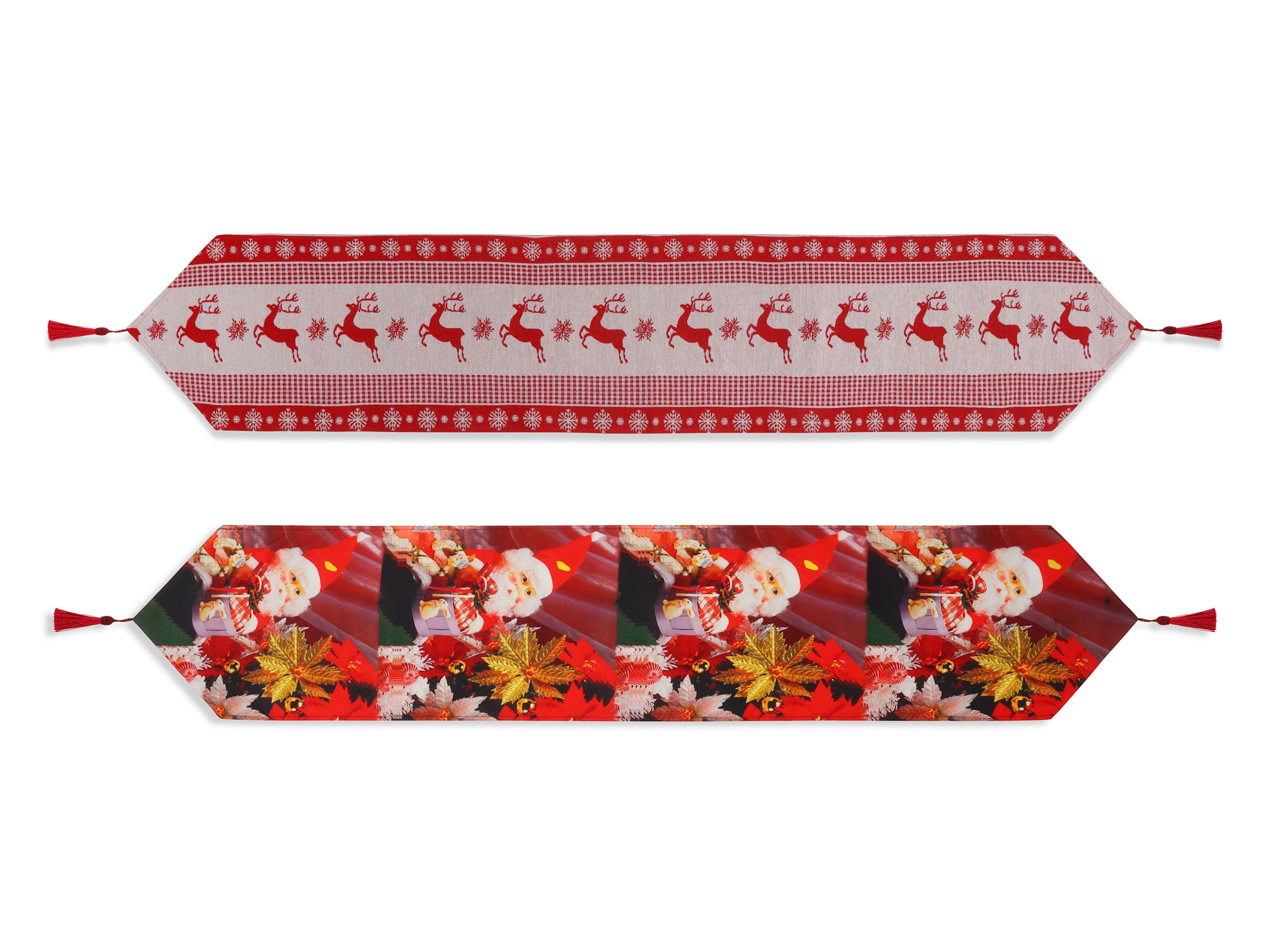 TARRAMARRA® 2-Pack Festive Christmas Table Runners for Holiday Decor - Perfect for Dining Table, Buffet, and Fireplace Mantel Decorations