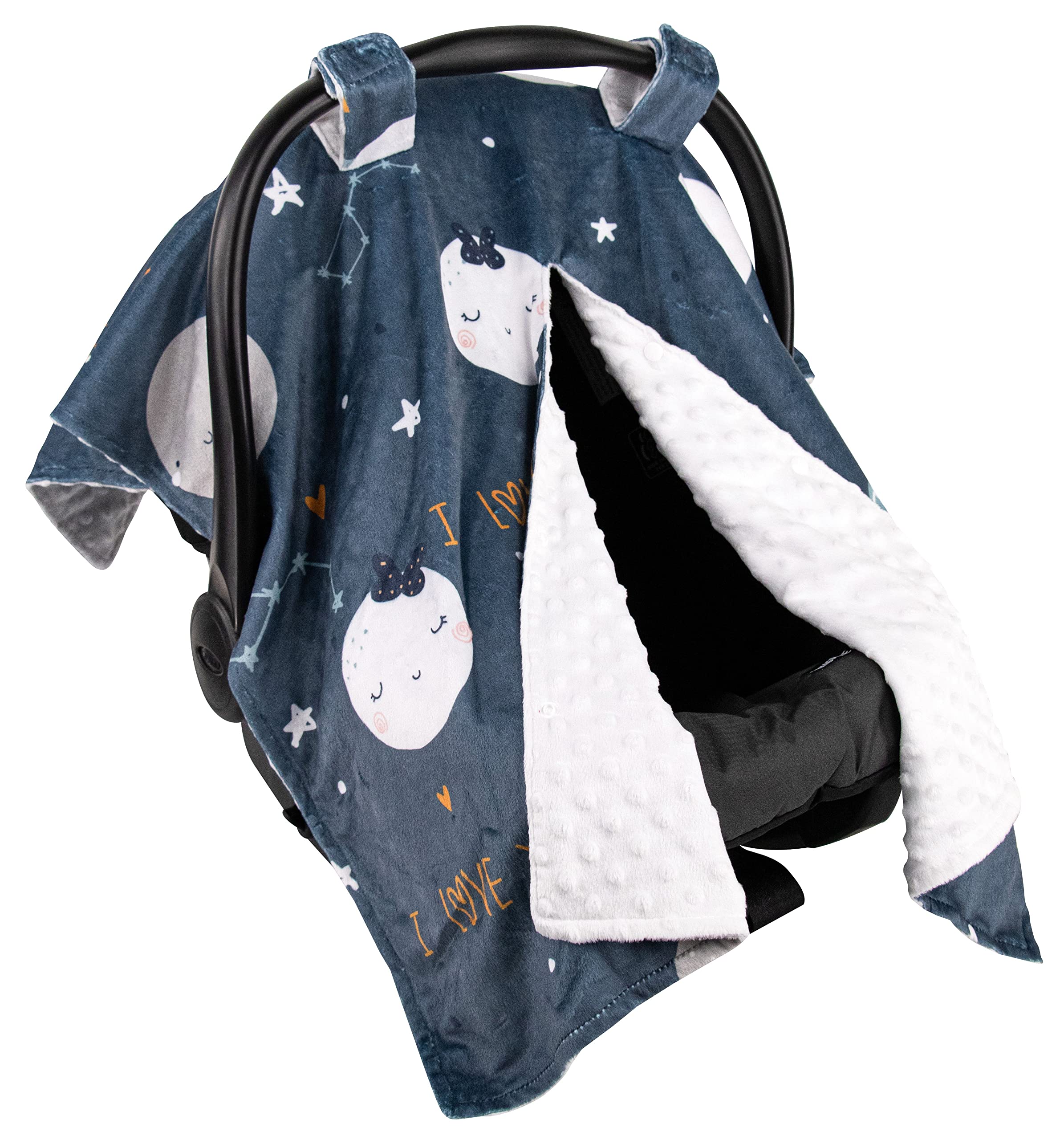 Premium Minky Baby Car Seat Cover - Soft & Cozy 40