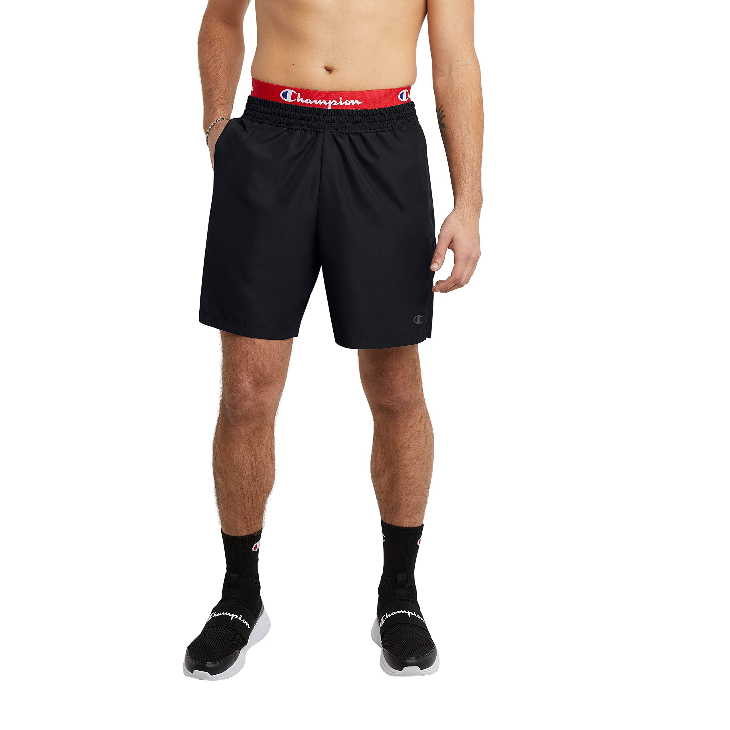 Champion Men's Athletic Shorts - Moisture Wicking Woven Sport Shorts with 7-Inch Inseam for Running, Gym Workouts & Casual Wear