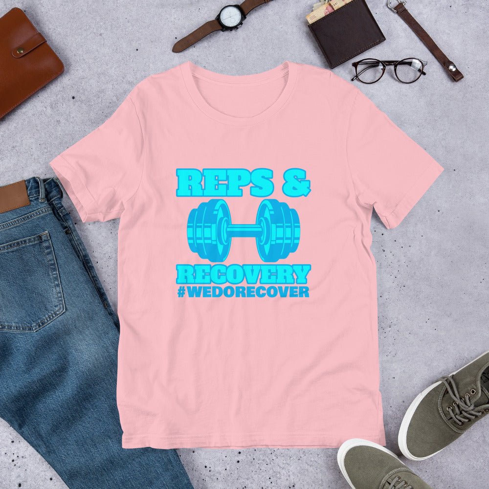 Unisex Reps & Recovery T-Shirt - #WeDoRecover - Comfortable Workout & Gym Apparel for Fitness Enthusiasts