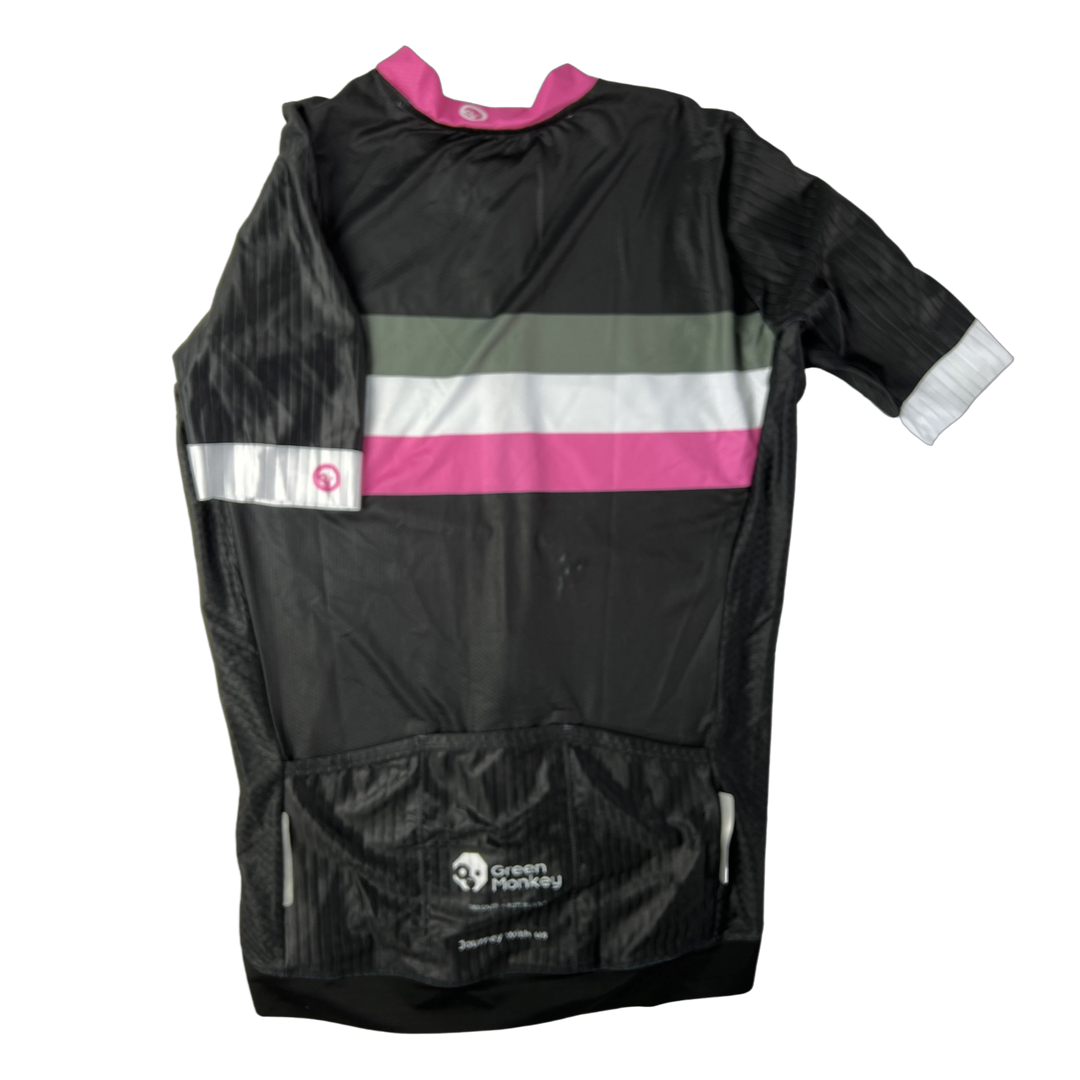 PODIUM Black & Pink Jersey (J05) - High-Performance Cycling & Running Shirt for Men & Women