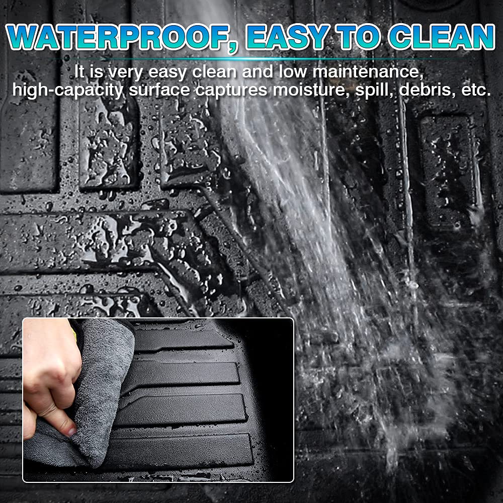 2021-2024 Ford Bronco Sport All-Weather Floor Mats - Custom Fit 2 Row Car Floor Liners Set (Black) | Durable Protection for Off-Roading, Camping & Daily Commute