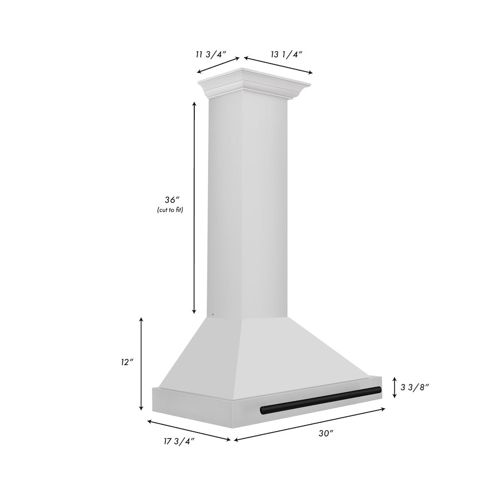ZLINE KB4STZ MB Autograph Edition Convertible Range Hood - Stainless Steel with Matte Black Accents | Professional Kitchen Ventilation for Modern Homes | Perfect for Gas Stoves, Cooking Areas & Open Concept Kitchens