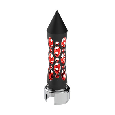 Daytona Red LED Spike Gearshift Knob with Adapter - Universal Fit for Car Racing & Customization - Perfect for Night Driving & Car Enthusiasts