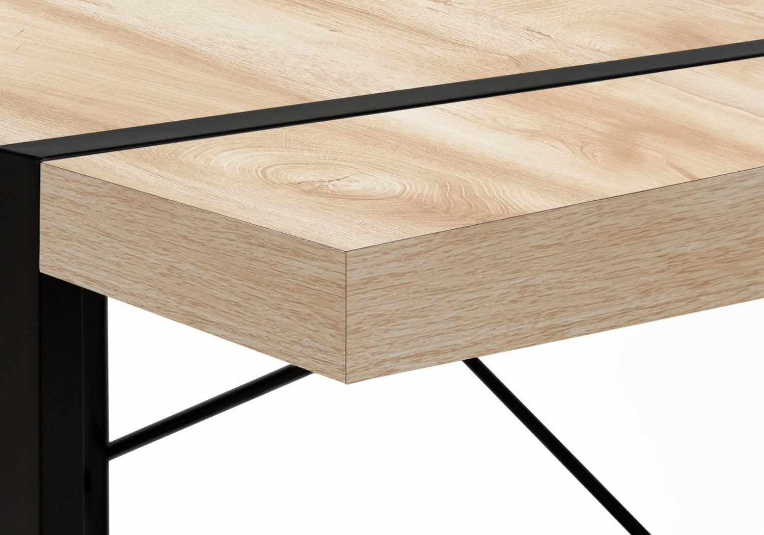 Dray Desk - Natural Wood Standing Desk for Home & Office - Ergonomic Adjustable Height Workstation for Remote Work & Study