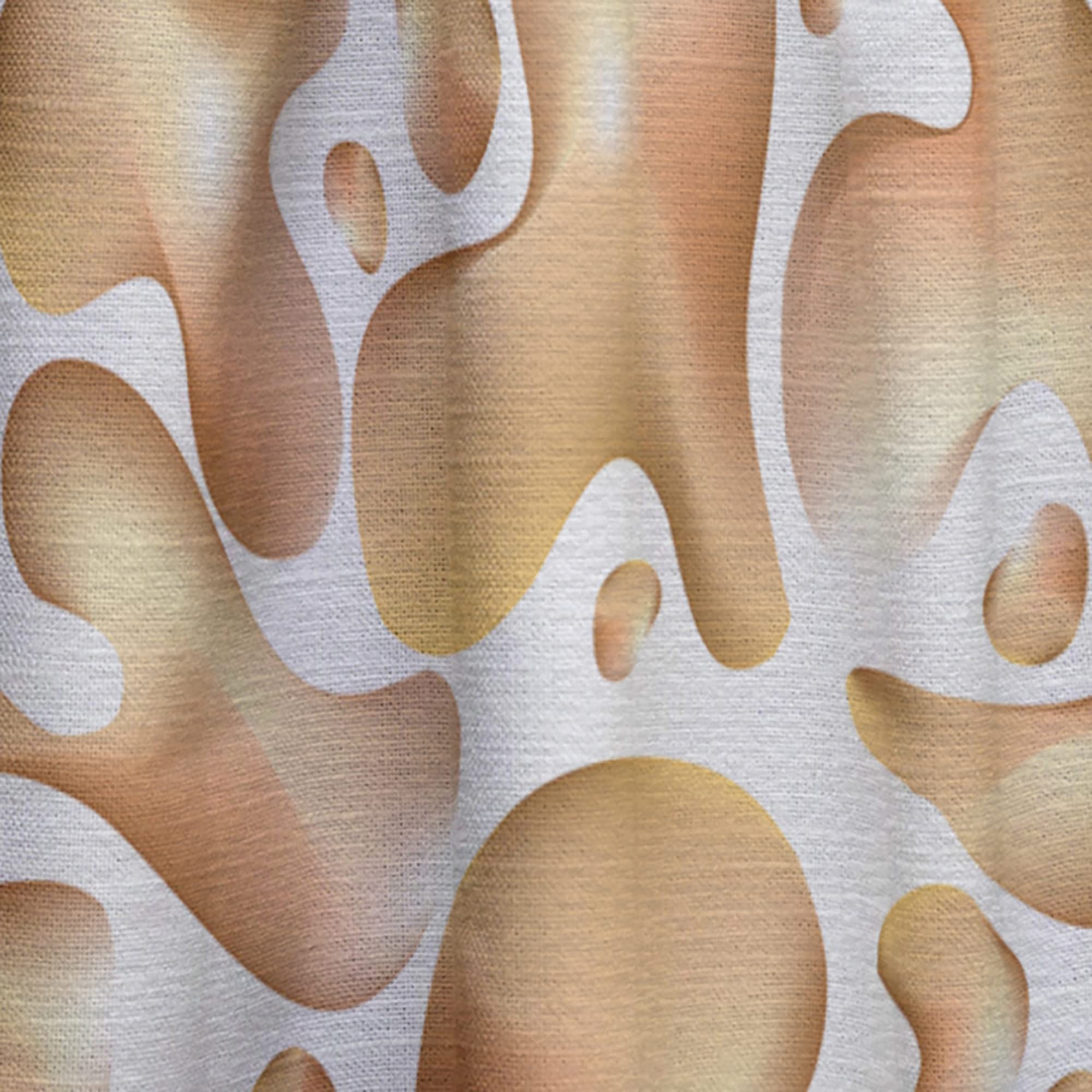 DesignQ 'Liquid Gold I' Thermal Insulated Curtains - 52x108 Single Panel for Bedroom & Living Room - Blackout Drapes for Home Decor, Energy Saving & Privacy