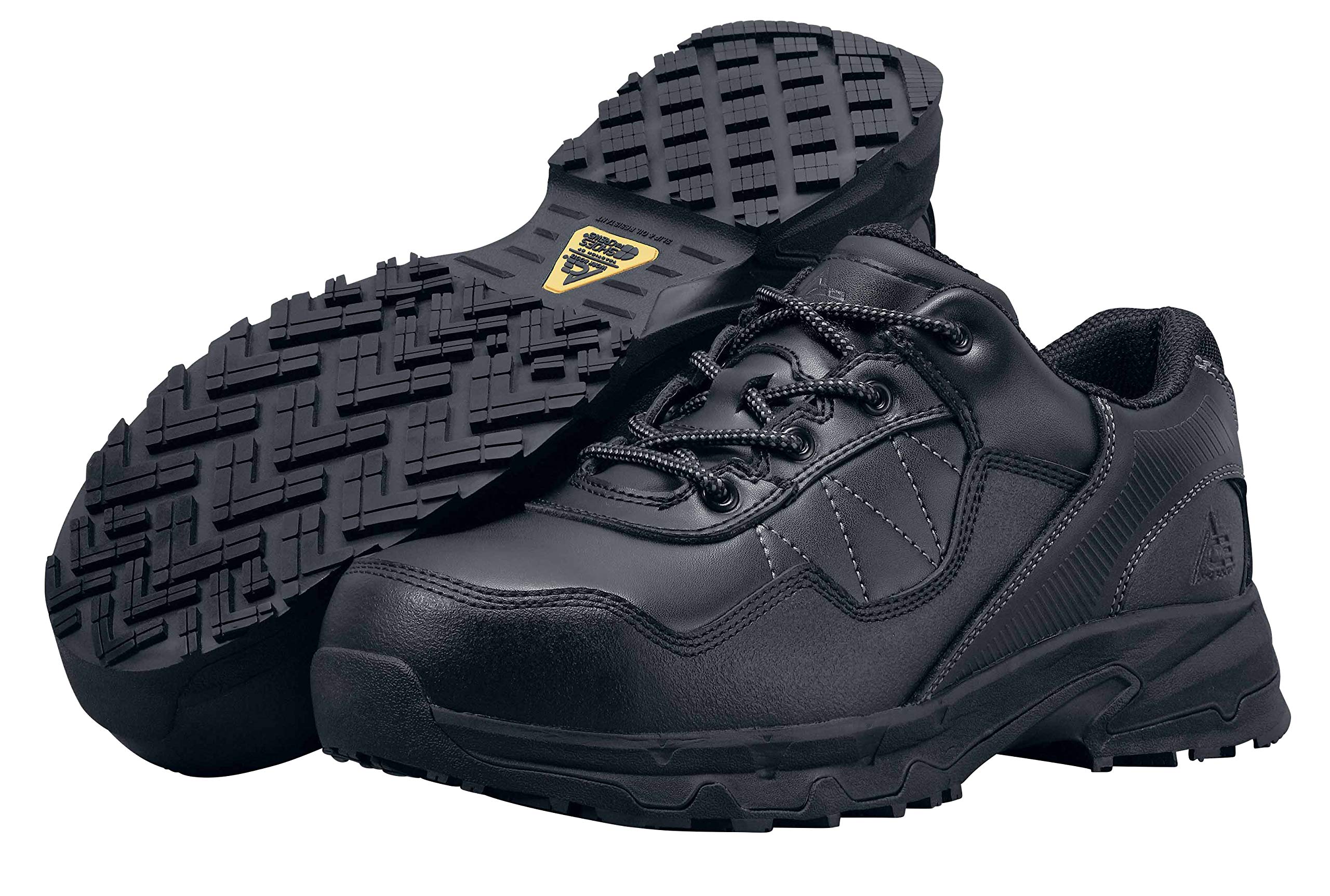Slip Resistant & Waterproof Work Shoes for Men & Women - Shoes for Crews Piston Aluminum Toe Safety Shoes | Ideal for Restaurant, Construction & Warehouse Workers