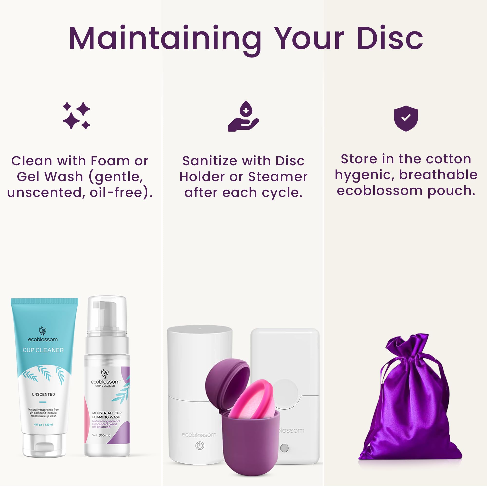 Soft Reusable Menstrual Disc for Women - Eco-Friendly Period Cup Alternative, Small Size (Pack of 1) in Magenta | Comfortable for Active Lifestyles, Travel & Overnight Protection