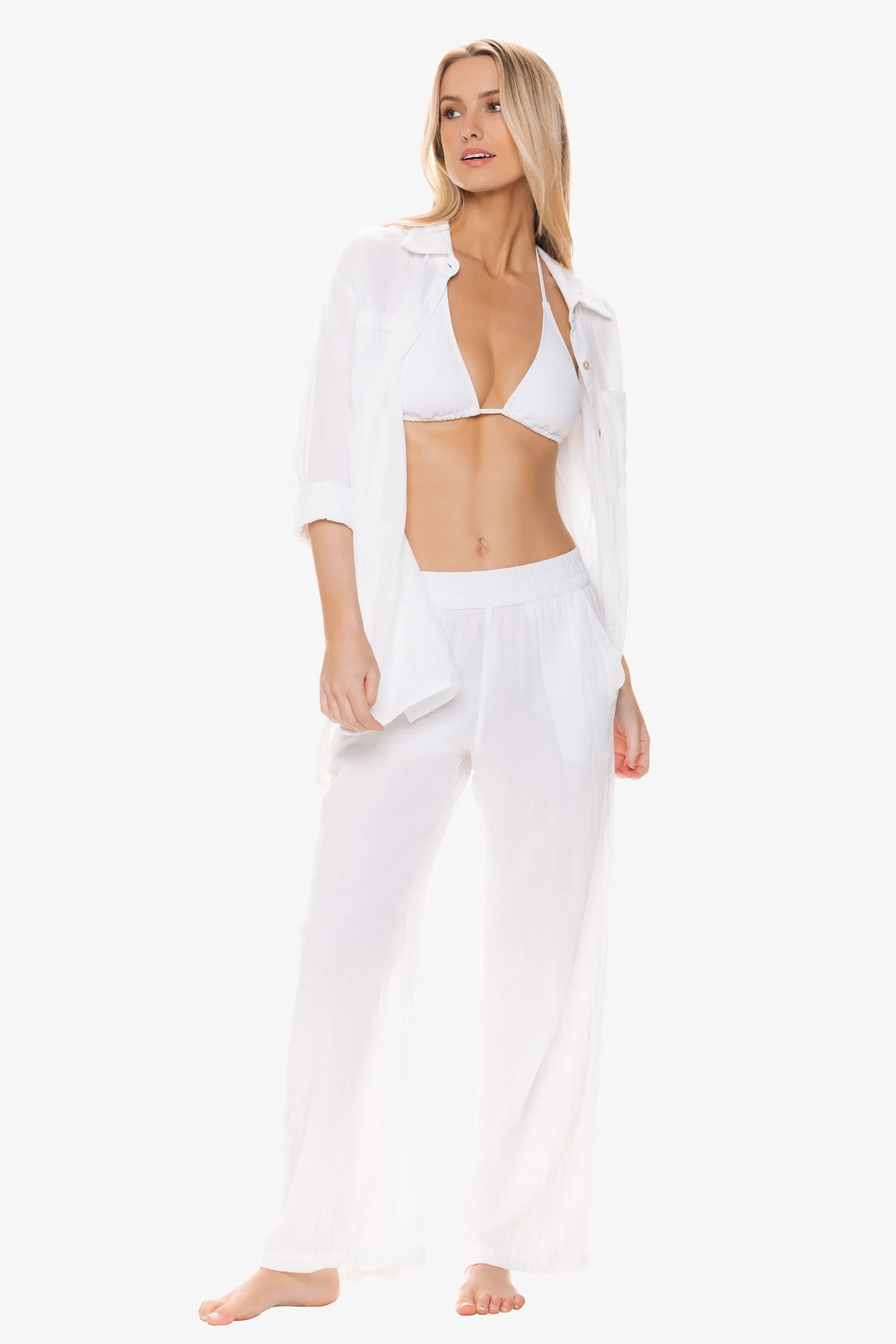 Island Pant - Women's White Linen Pants for Summer, Beach Vacation & Casual Wear | Lightweight & Breathable Comfort