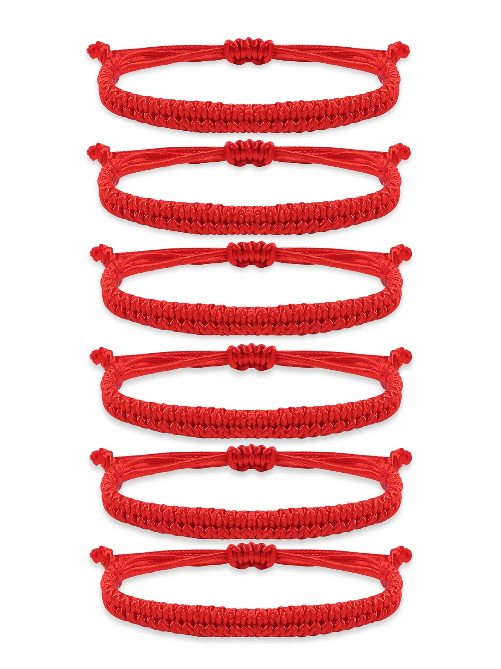 Handmade Red String Kabbalah Protection Bracelet for Women - Adjustable Braided Cord Amulet for Good Luck & Friendship - Mexican Style Yarn Bracelet Pack (Perfect for Gifts, Spiritual Protection & Boho Fashion)