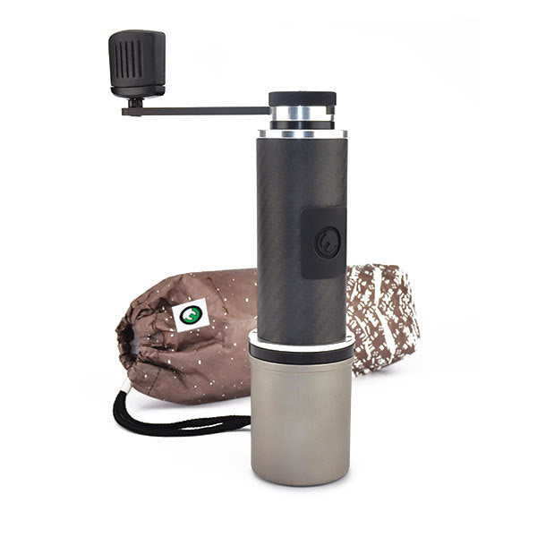 Premium Fixie Travel Hand Grinder - Portable Coffee Bean Mill for Camping, Hiking & Outdoor Adventures - Compact Manual Burr Grinder for Espresso, French Press & Pour Over Brewing