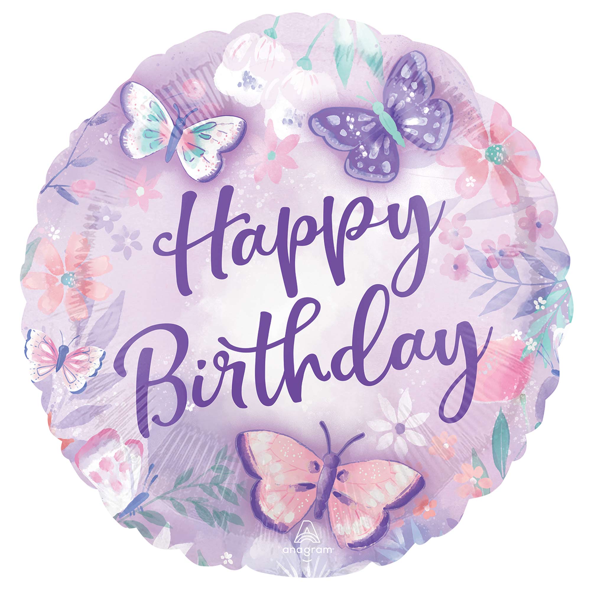 45cm Standard HX Flutters Happy Birthday Balloons - Colorful Party Decorations for Birthdays, Baby Showers & Celebrations