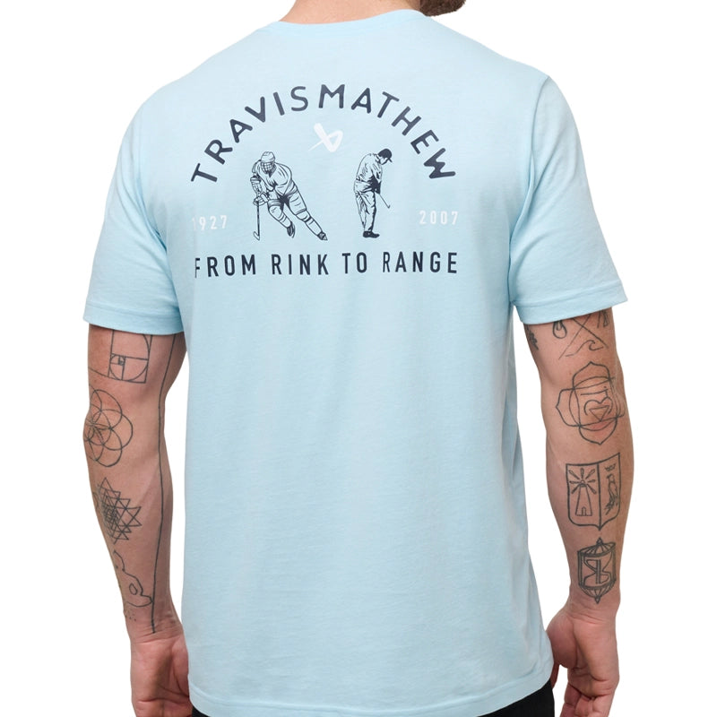 Bauer Travis Mathew Men's Outside Rink Short Sleeve T-Shirt - Comfortable Casual Tee for Hockey Fans & Outdoor Activities