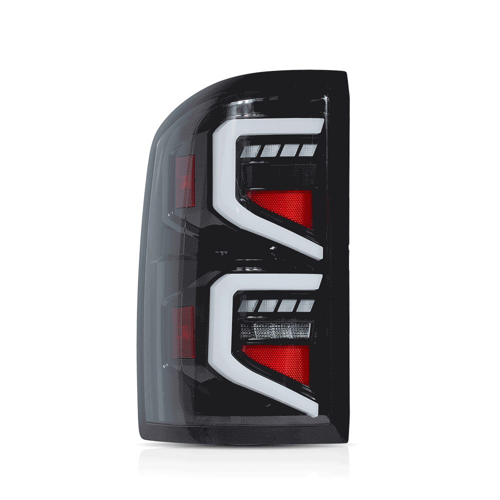 LED Tail Light Assembly with Dynamic Welcome Lighting - Compatible with 2007-2013 Chevrolet Silverado & 2007-2010 GMC Sierra 1500/2500HD/3500HD - Clear Lens Design for Enhanced Visibility & Style - Perfect for Night Driving & Custom Truck Upgrades