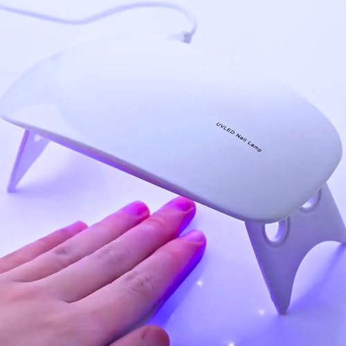 SHUBONIK UV LED Nail Dryer Lamp for Gel Polish - Fast Curing, Portable & Compact Design - Mini Pack of 1 (White) - Perfect for Home Manicures, Nail Salons & Travel