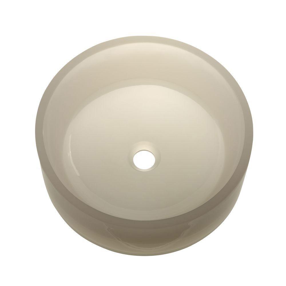 Decolav Incandescence Tall Round Vessel Bathroom Sink in Mist - 543050 - Modern Vanity Basin for Powder Room, Master Bath & Luxury Home Decor