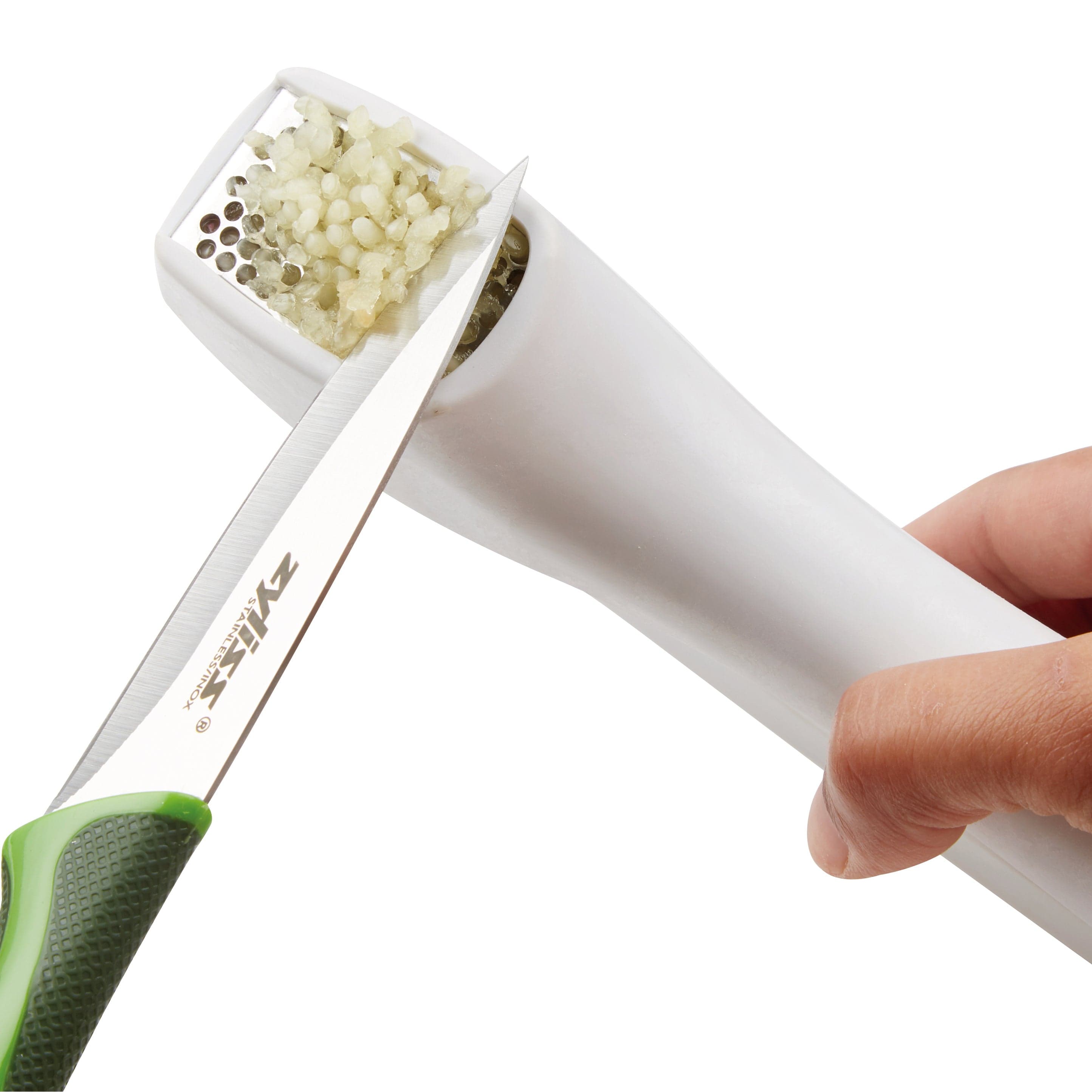 Zyliss Easy Clean Garlic Press & Mincer - Stainless Steel Garlic Crusher with Ergonomic Handle - Perfect for Cooking, Meal Prep & Restaurants