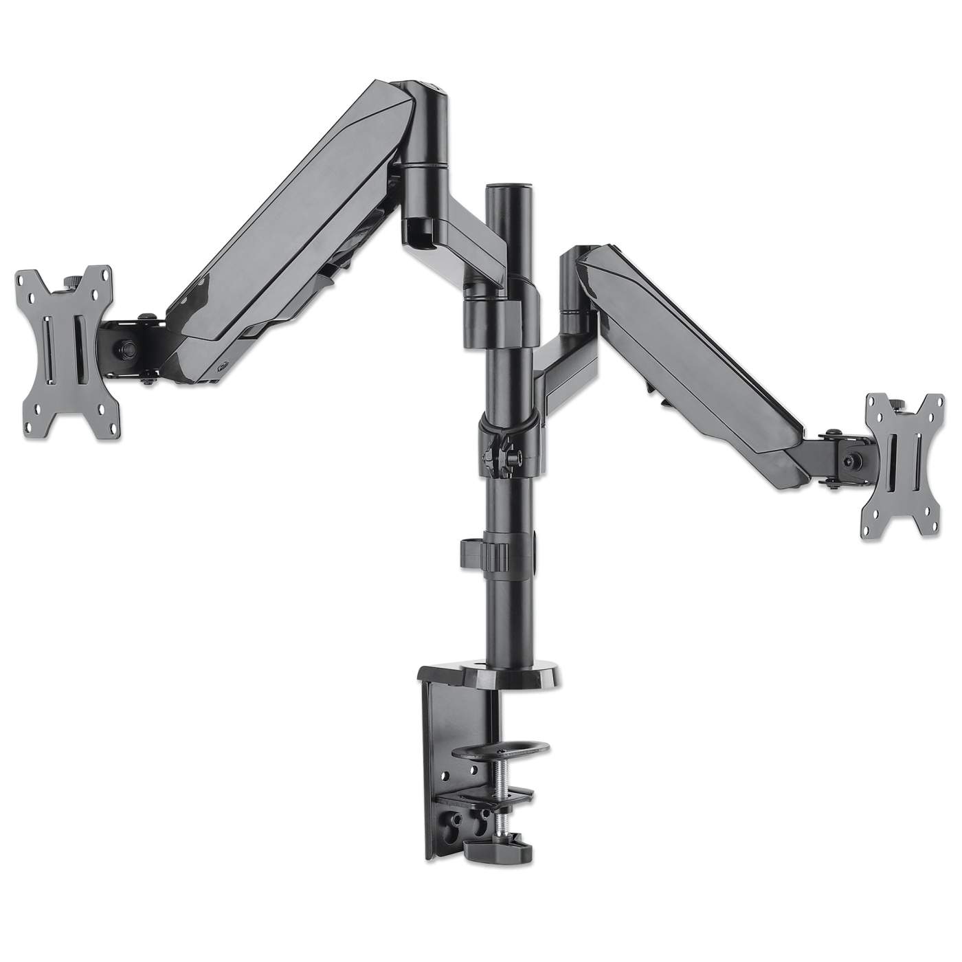 Universal Gas Spring Monitor Mount with Height Adjustable Arms - Ergonomic VESA Desk Stand for Home Office & Gaming Setup
