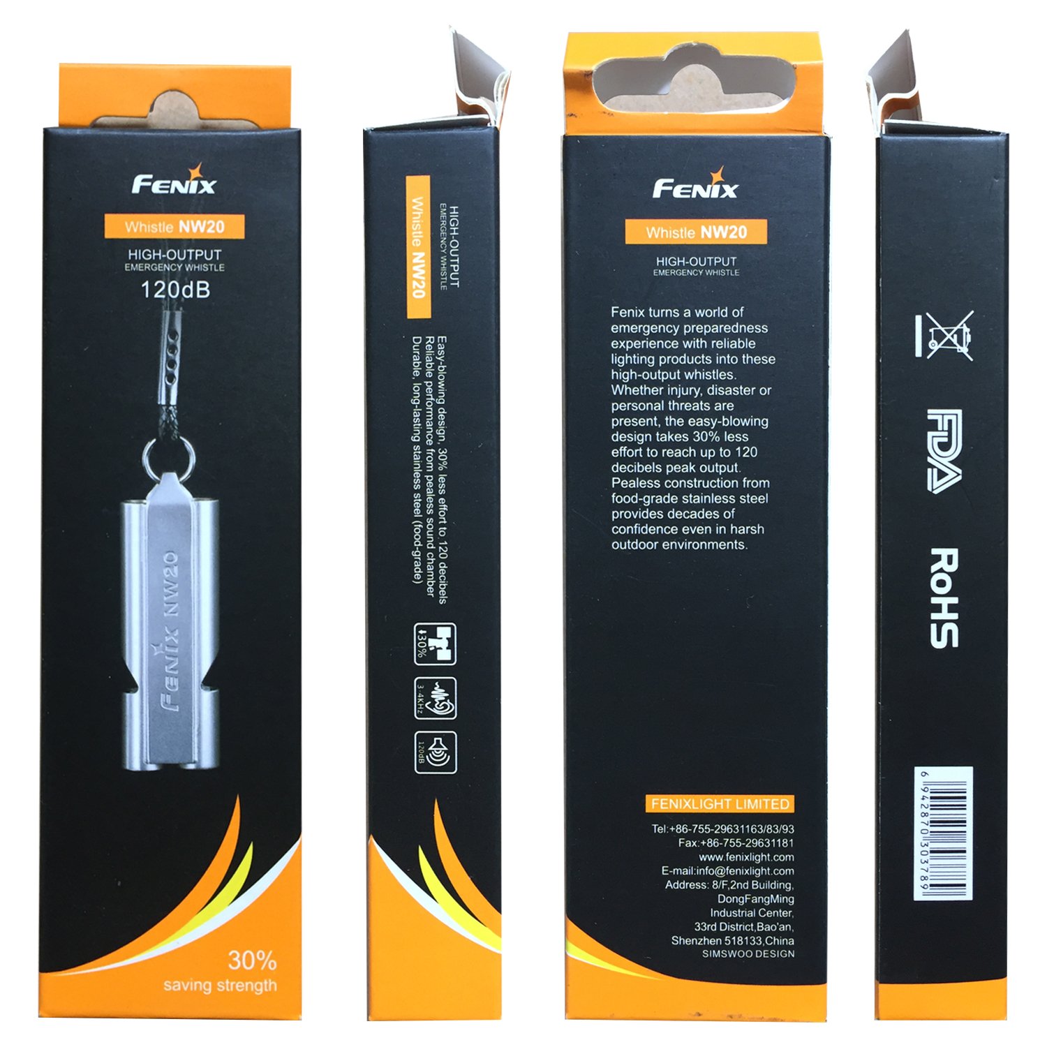 Fenix LED Flashlight with Life-Saving Emergency Whistle - Dual Power Source (USB-C & Batteries) for Camping, Hiking & Outdoor Survival Gear