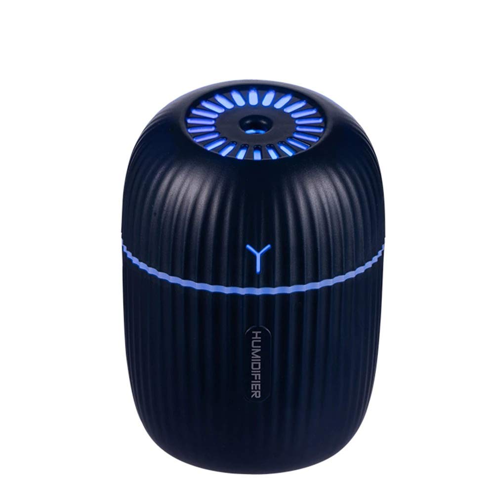 DLRBWAN 200ml Portable USB Ultrasonic Humidifier - Cool Mist Aroma Diffuser with Romantic LED Light, Air Purifier for Home, Office, Nursery | Blue