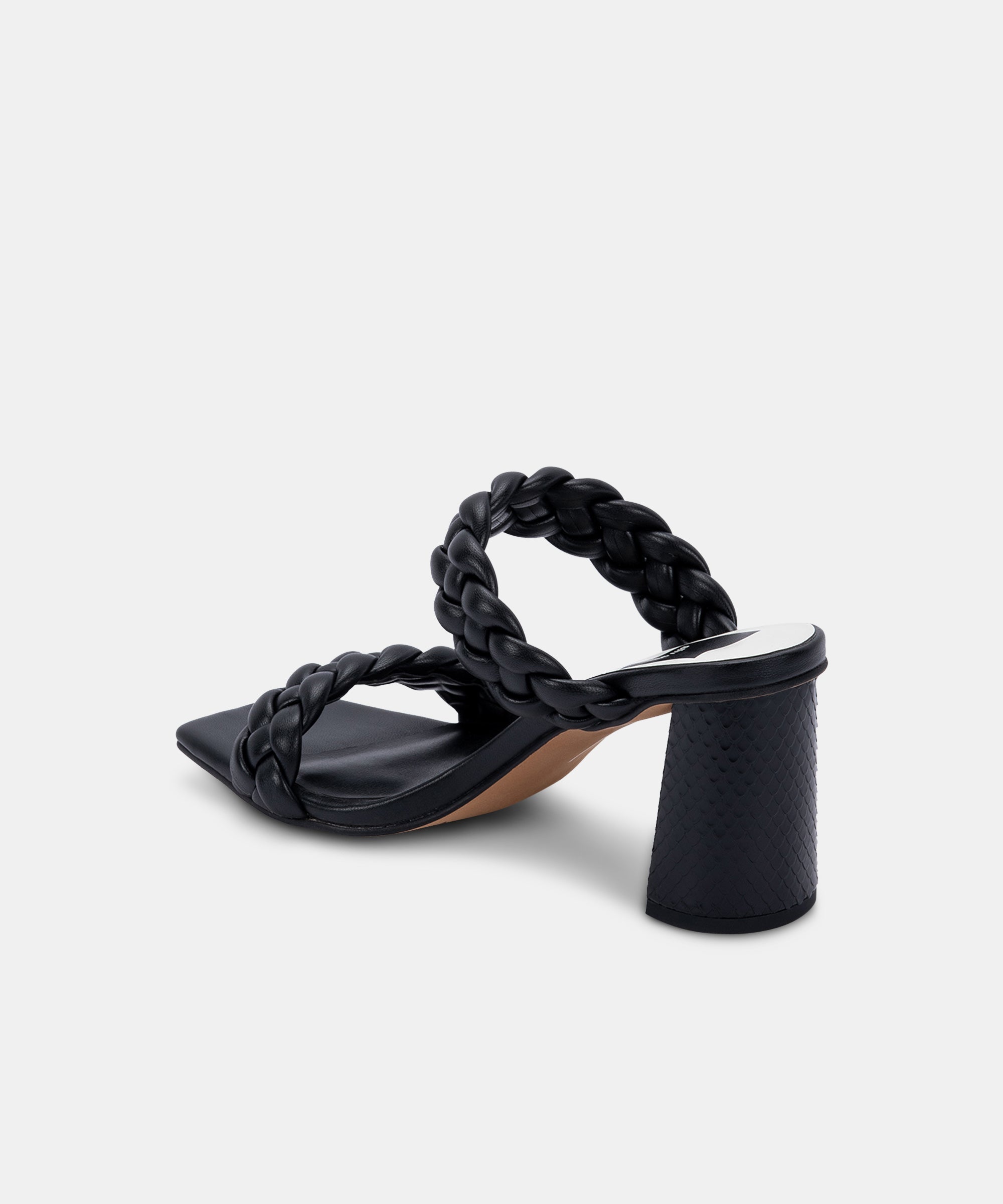 PAILY Women's Wide Heel Sandals - Comfortable Black Block Heels for Summer | Perfect for Weddings, Parties & Casual Outfits | Stella Collection by re:vita