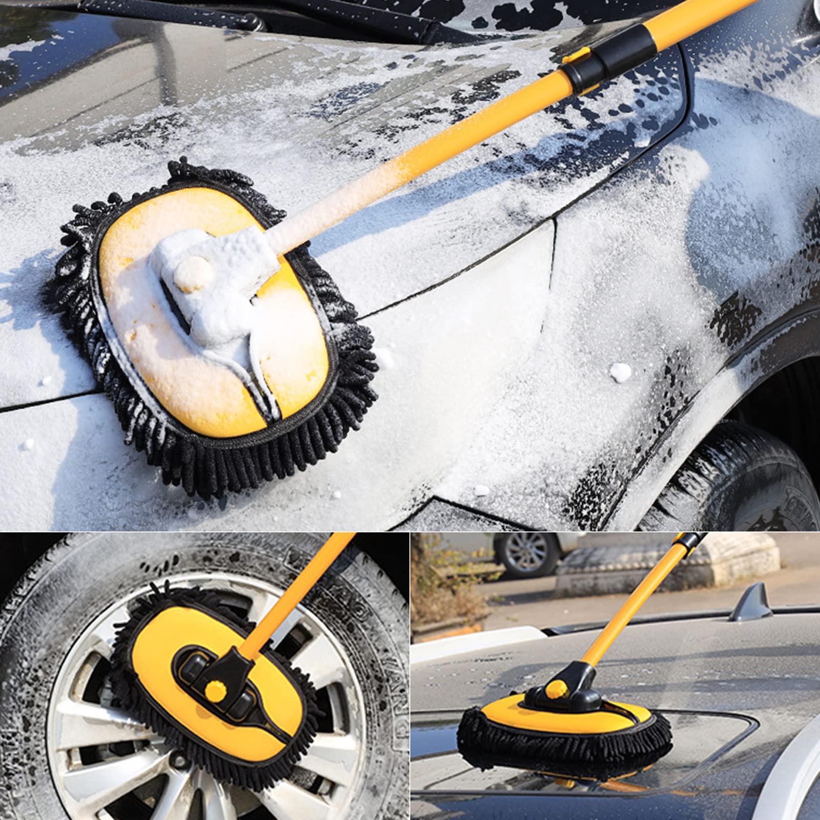 Premium Microfiber Car Wash Brush with 40