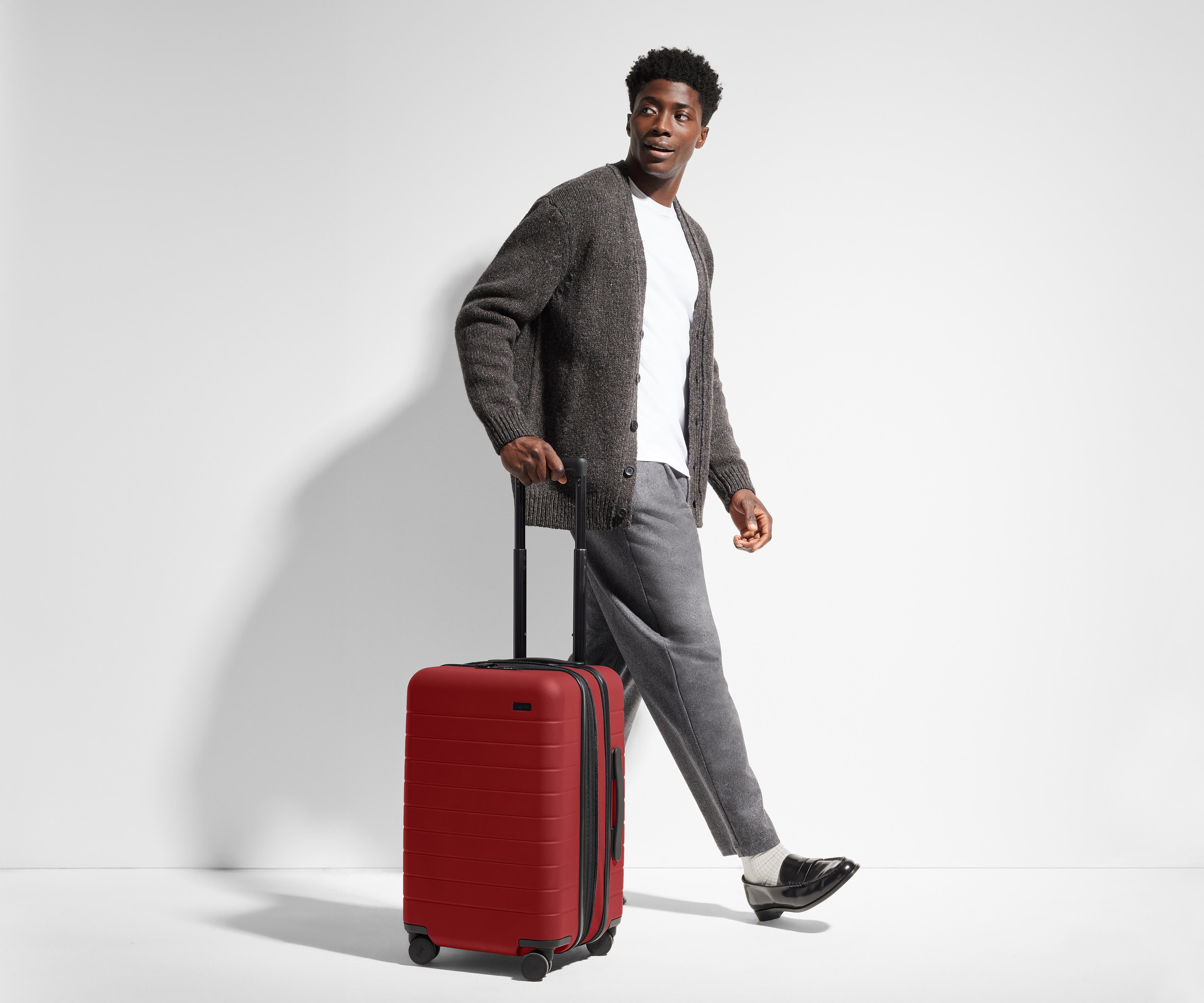 The Carry On Flex in Tango Red - Lightweight Expandable Luggage for Travel - Perfect for Business Trips & Weekend Getaways