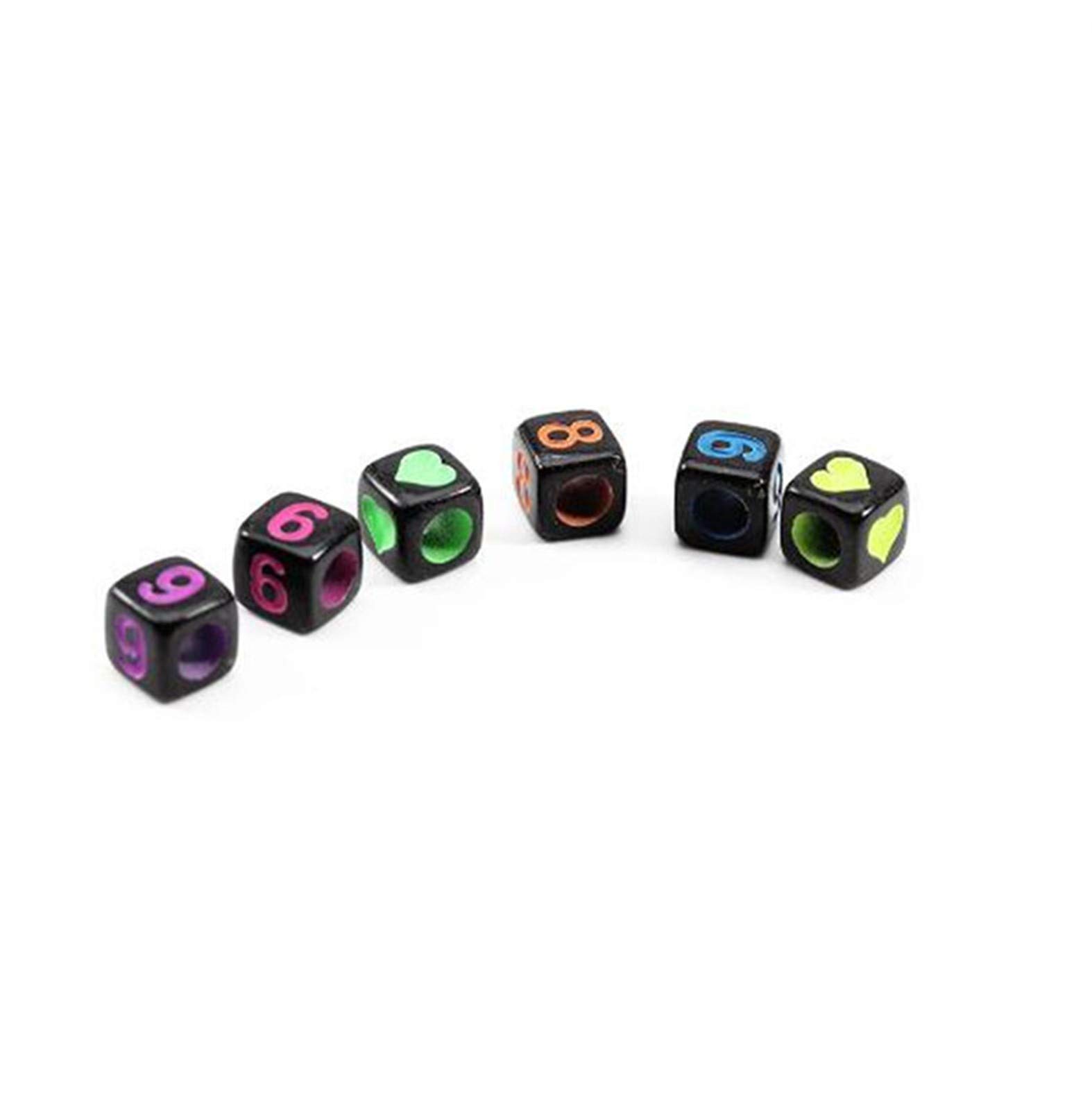 300Pcs Black Number Beads Square Acrylic Beads for DIY Jewelry Making - Bracelet & Necklace Craft Supplies | Perfect for Personalized Jewelry, Gifts, and Scrapbooking Projects