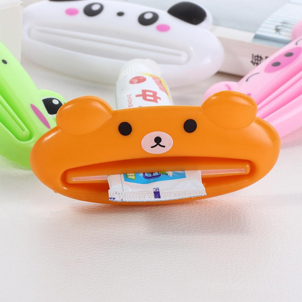 Plastic Toothpaste Tube Squeezer & Roller Dispenser - Cute Panda Design for Home & Travel Bathroom Organization - Perfect for Kids, Camping, and Space-Saving Storage
