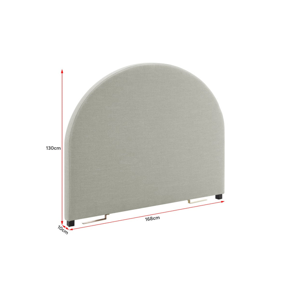 Arch Bed Headboard in Cloud Grey - Modern Upholstered Bed Frame Headboard for Bedroom Decor - Perfect for Master Bedroom, Guest Room, and Apartment