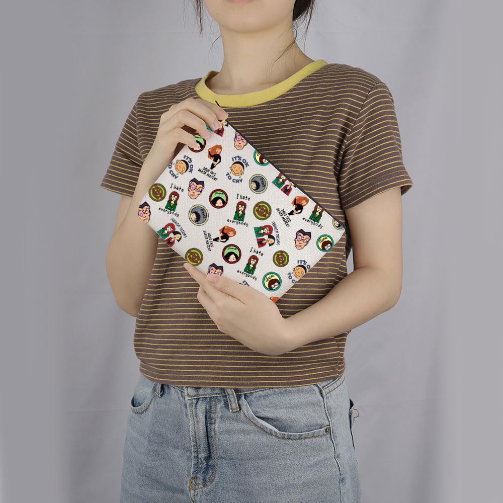 Daria TV Series Makeup Zipper Pouch - Official MTV Merchandise Gift for Fans | Perfect for Cosmetics, Travel & School Supplies