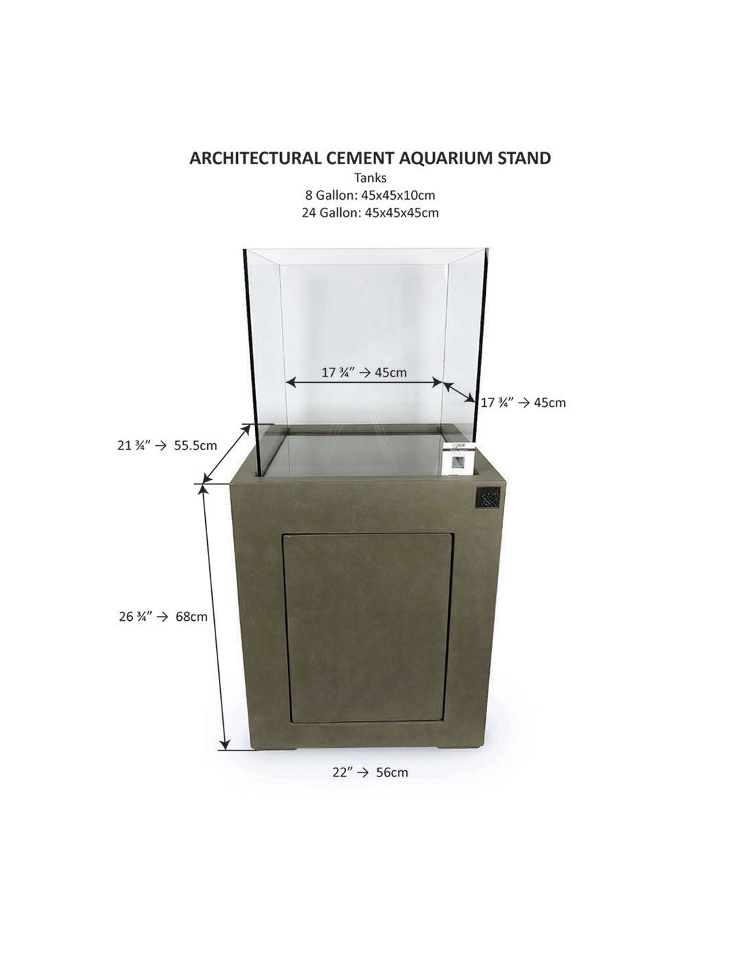 Durable Cement Aquarium Stands for Fish Tanks - Heavy Duty & Waterproof - Perfect for Home, Office, or Pet Store Displays