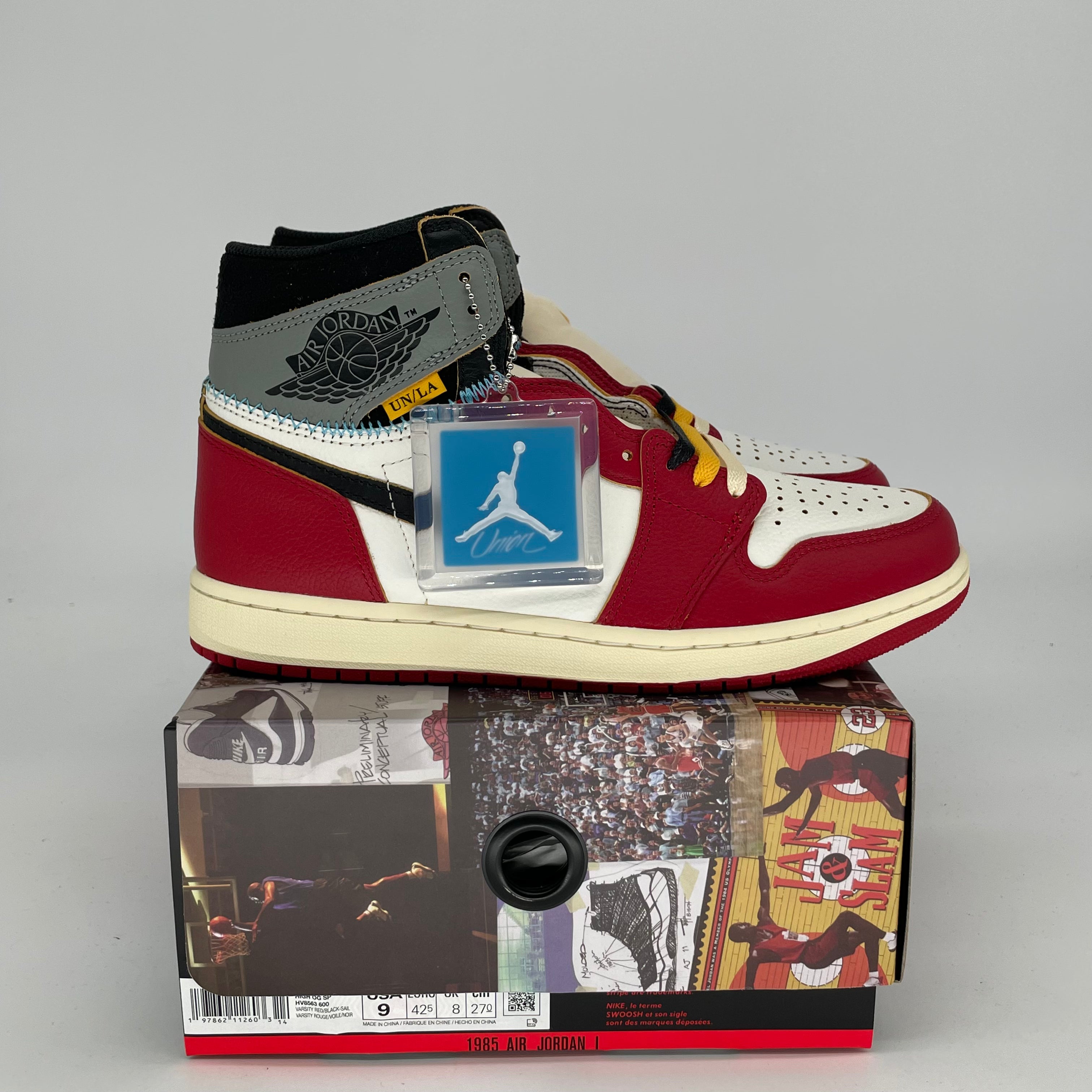 Authentic Air Jordan 1 Union LA Chicago Shadow Sneakers - Men's Size 9 & Women's Size 10.5 (HV8563-600) - Perfect for Streetwear & Basketball Fashion