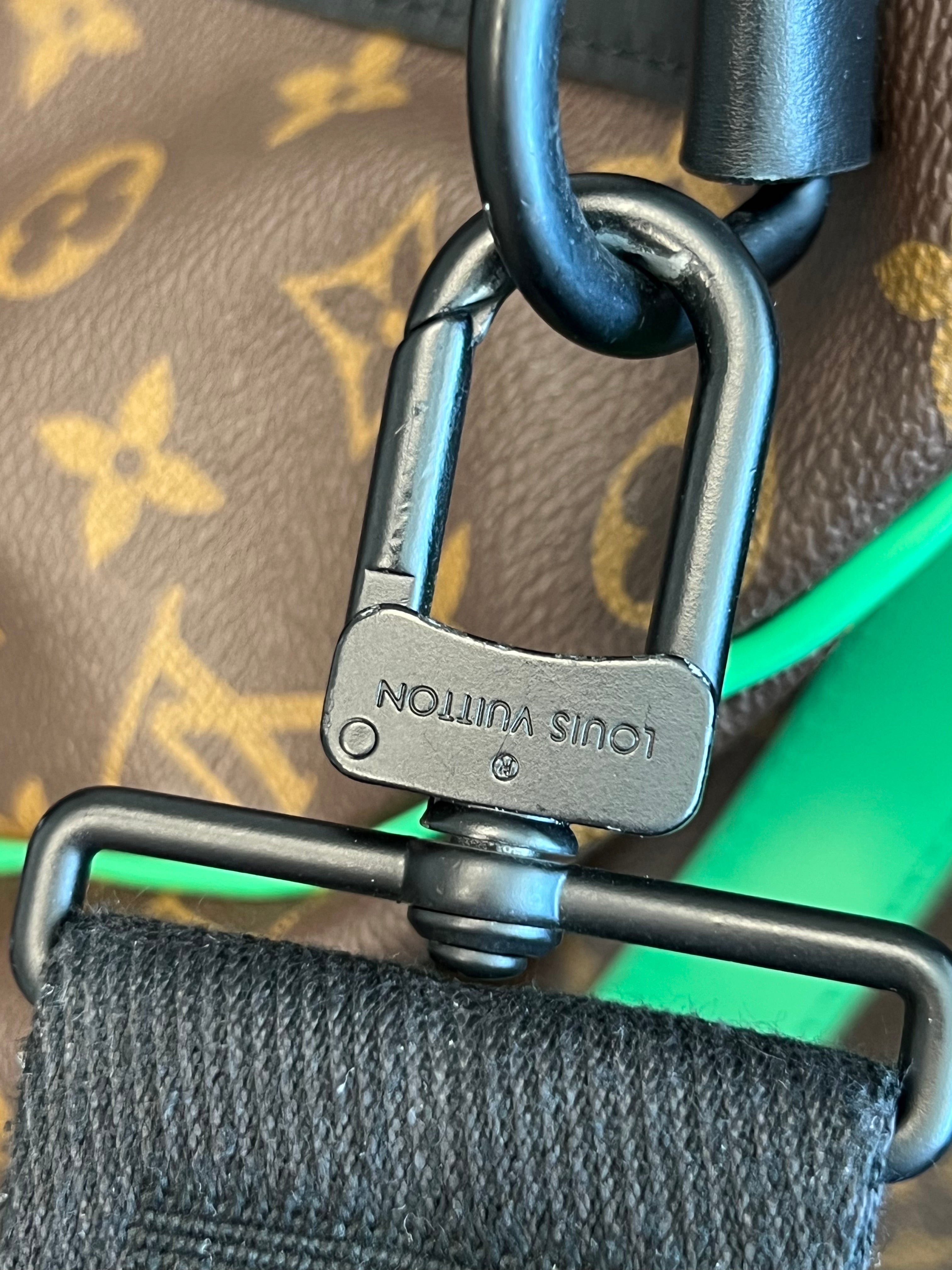 Authentic Louis Vuitton Monogram Macassar Keepall Bandouliere 50 Duffle Bag in Mint Green - Luxury Travel Bag for Men & Women, Perfect for Weekend Getaways & Business Trips
