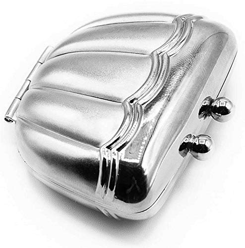 Silver Classic Purse-Shaped Pill Box - Portable Travel Medicine Organizer with Large Compartment | Perfect for Daily Medication, Travel Essentials & Emergency First Aid Kit