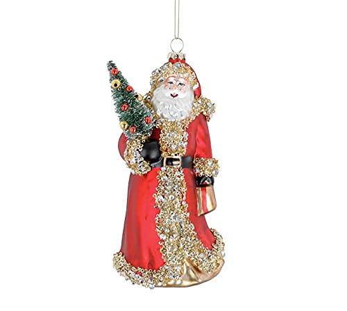 Full Body Santa Claus Christmas Ornament - Festive Holiday Decor for Tree, Mantel & Home