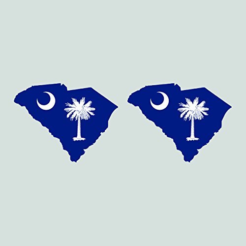 2-Pack South Carolina State Shaped Vinyl Magnet - SC Flag Car Bumper Sticker for Cars, Trucks & Metal Surfaces | Durable Decorative Magnet for Home, Office & Travel