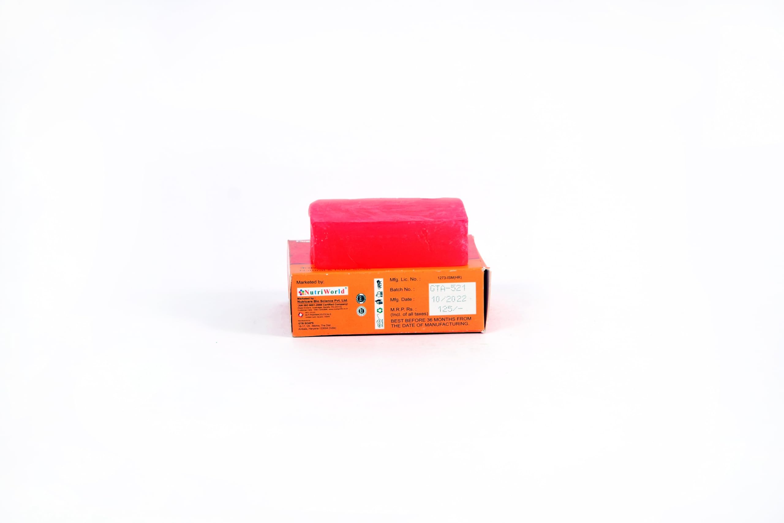 NutriWorld Saffron Soap 100g - Natural Skin Brightening & Glowing Face Wash - Perfect for Acne Treatment & Daily Skincare Routine