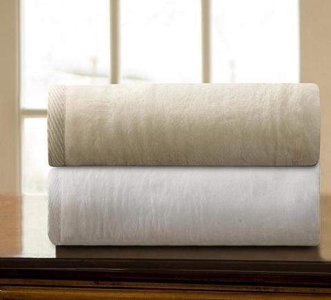Premium 100% Egyptian Cotton Blanket with Cashmere Softness - Luxury Twin Size Throw Blanket for Bed, Sofa & Couch - Cream Color - Perfect for Cozy Evenings, Home Decor & Gift Giving
